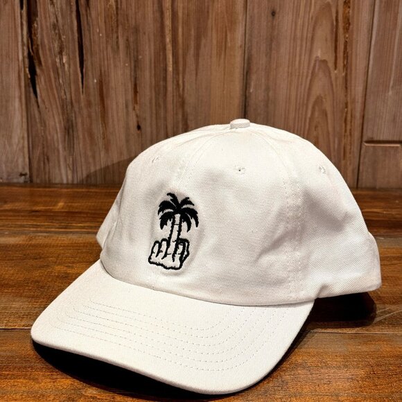 Local Authority Other - Local Authority Palm Unisex White Snapback Hat  Made In USA  Adjustable Fit